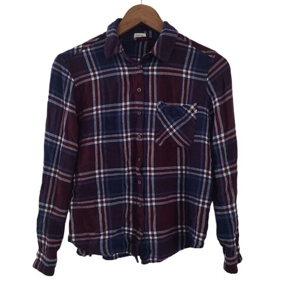 GARAGE shirt women's button down Plaid size small - Picture 1 of 4